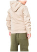 Thumbnail Sweat beige uni à coupe droite avec un col à capuche et un logo brodé - Image 2