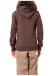 Thumbnail Sweat marron uni à coupe droite avec un logo brodé et un col à capuche - Image 2