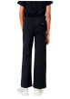 Thumbnail Pantalon chino noir uni à coupe droite avec 4 poches et un cordon de serrage - Image 2