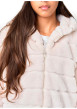 Thumbnail Veste écrue unie à coupe droite avec 2 poches et un col à capuche - Image 4