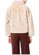Thumbnail Blouson écru uni muni d'une coupe droite et d'un col à revers - Image 2