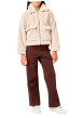Thumbnail Blouson écru uni muni d'une coupe droite et d'un col à revers - Image 3