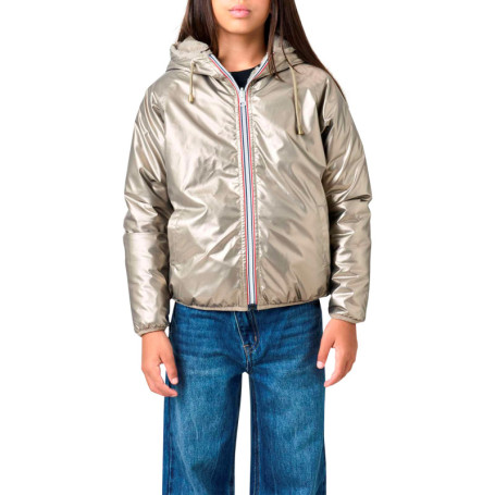 Blouson taupe uni réversible avec une coupe...