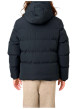 Thumbnail Doudoune matelassée noire unie à coupe droite avec un col à capuche - Image 2