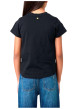 Thumbnail T-shirt manches courtes en coton noir à imprimé léopard avec un col rond - Image 2