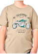 Thumbnail T-shirt en coton beige avec une moto imprimée et une coupe droite - Image 4
