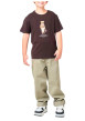 Thumbnail T-shirt en coton marron avec un ours imprimé et des manches courtes - Image 3