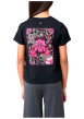 Thumbnail T-shirt en coton noir à imprimé floral muni d'une coupe droite - Image 2
