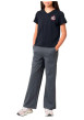 Thumbnail T-shirt en coton noir à imprimé floral muni d'une coupe droite - Image 3
