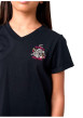 Thumbnail T-shirt en coton noir à imprimé floral muni d'une coupe droite - Image 4