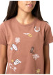 Thumbnail T-shirt en coton chocolat à imprimé Cowboy muni d'une coupe droite - Image 4
