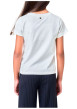 Thumbnail T-shirt en coton blanc uni avec un cœur imprimé et un col rond - Image 2