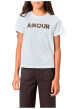 Thumbnail T-shirt manches courtes en coton blanc à imprimé léopard avec un col rond