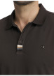 Thumbnail Polo en coton chocolat uni à coupe droite doté de manches courtes - Image 5