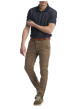 Thumbnail Polo bleu marine à pois doté d'une coupe droite et d'un col boutonné - Image 2