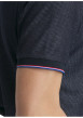 Thumbnail Polo bleu marine à pois doté d'une coupe droite et d'un col boutonné - Image 6