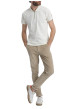 Thumbnail Polo en coton écru uni à coupe droite doté d'un col zippé et de manches courtes - Image 4