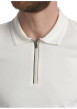 Thumbnail Polo en coton écru uni à coupe droite doté d'un col zippé et de manches courtes - Image 6
