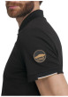 Thumbnail Polo en coton noir uni à coupe droite avec des manches courtes et un col zippé - Image 6