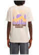 Thumbnail T-shirt en coton biologique beige imprimé à coupe droite pourvu d'un col rond - Image 4