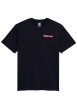 Thumbnail T-shirt en coton biologique noir imprimé à coupe droite pourvu d'un col rond