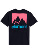 Thumbnail T-shirt en coton biologique noir imprimé à coupe droite pourvu d'un col rond - Image 2