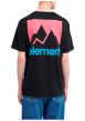 Thumbnail T-shirt en coton biologique noir imprimé à coupe droite pourvu d'un col rond - Image 4