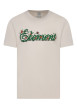 Thumbnail T-shirt à coupe droite en coton biologique écru avec un imprimé floral