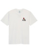 Thumbnail T-shirt en coton biologique blanc imprimé à coupe droite pourvu d'un col rond