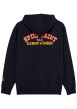 Thumbnail Sweat zippé en coton mélangé noir brodé pourvu de manches longues - Image 2