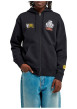 Thumbnail Sweat zippé en coton mélangé noir brodé pourvu de manches longues - Image 3