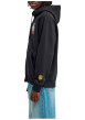 Thumbnail Sweat zippé en coton mélangé noir brodé pourvu de manches longues - Image 5