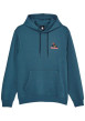 Thumbnail Sweat en coton mélangé bleu imprimé à coupe droite pourvu de manches longues