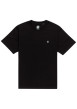 Thumbnail T-shirt en coton biologique noir à coupe droite pourvu d'un col rond