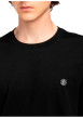 Thumbnail T-shirt en coton biologique noir à coupe droite pourvu d'un col rond - Image 6