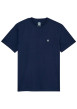 Thumbnail T-shirt en coton biologique marine à coupe droite pourvu d'un col rond