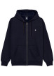 Thumbnail Sweat zippé noir pourvu d'une coupe droite et de manches longues