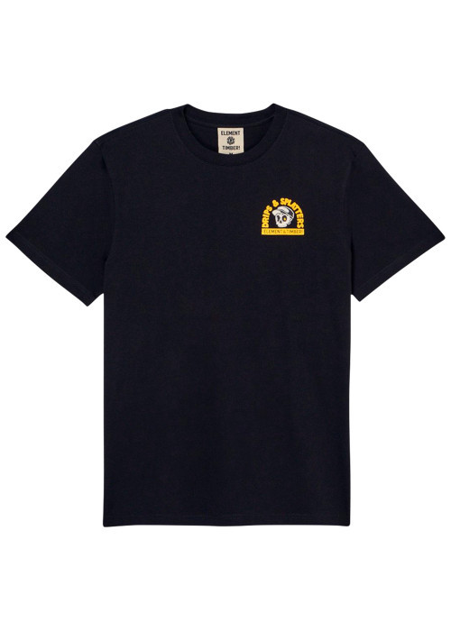 T-shirt en coton biologique noir imprimé à...