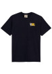 Thumbnail T-shirt en coton biologique noir imprimé à coupe droite pourvu d'un col rond