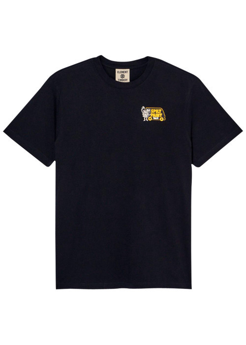 T-shirt en coton biologique noir imprimé à...