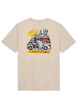 Thumbnail T-shirt en coton biologique beige imprimé à coupe droite pourvu d'un col rond - Image 2