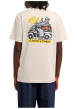 Thumbnail T-shirt en coton biologique beige imprimé à coupe droite pourvu d'un col rond - Image 4