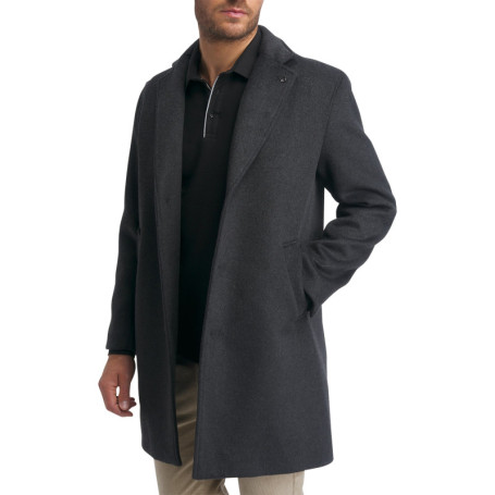 Veste blazer grise munie d'une coupe droite et...