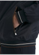Thumbnail Blouson en nylon bleu nuit uni muni d'une coupe droite et d'un col à revers - Image 5