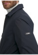 Thumbnail Blouson en nylon bleu nuit uni muni d'une coupe droite et d'un col à revers - Image 6