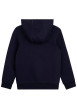 Thumbnail Sweat zippé en coton mélangé bleu marine uni à coupe droite doté d'une capuche - Image 2