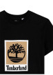 Thumbnail T-shirt en coton noir imprimé à coupe droite pourvu d'un col rond - Image 3