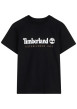 Thumbnail T-shirt en coton noir imprimé muni d'une coupe droite et un col rond