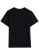 Thumbnail T-shirt en coton noir imprimé muni d'une coupe droite et un col rond - Image 2