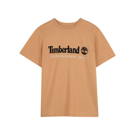 T-shirt en coton beige imprimé pourvu d'une...